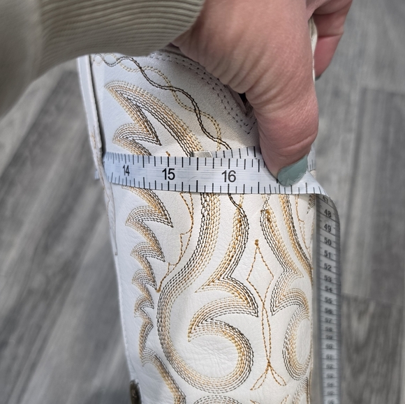 Durango Womens Crush Embroidered Leather Western Boots White Brown Size 9M - Picture 16 of 16